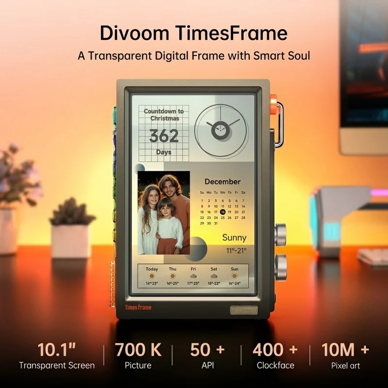 Divoom Times Frame Floating Smart Desk Display