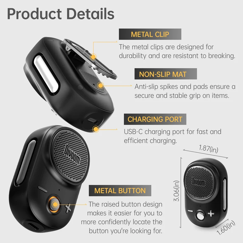 Divoom Itour-S Mini Portable Bluetooth Speaker