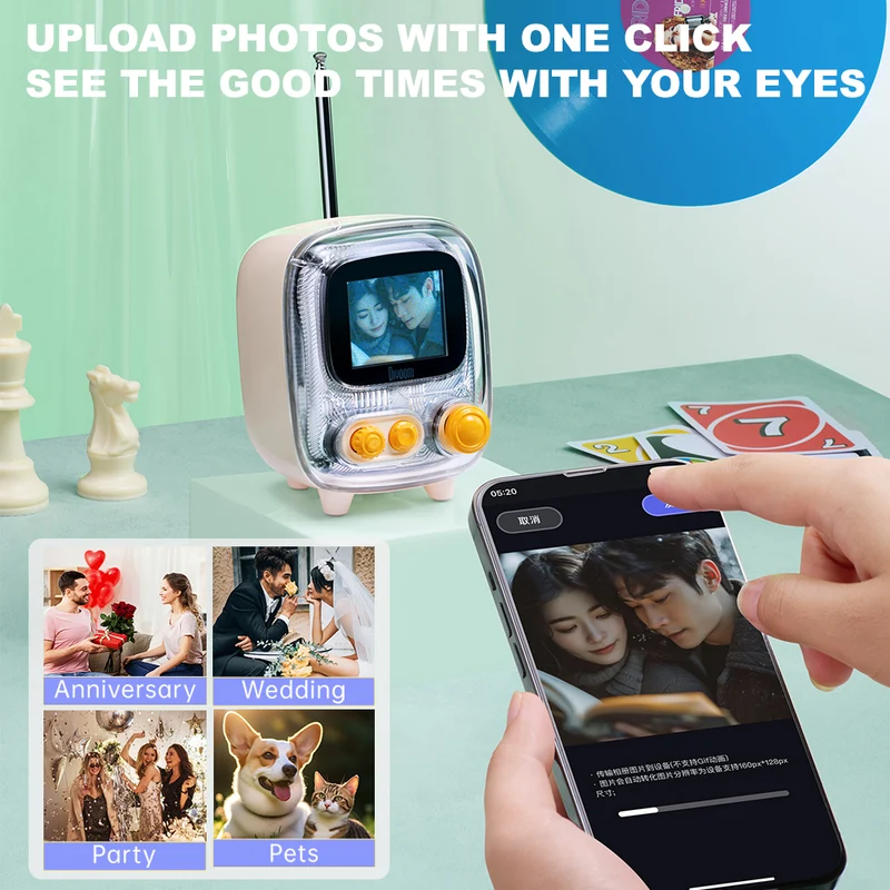Divoom Tiivoo-2 Retro Pixel Bluetooth Speaker with Photo Album Display