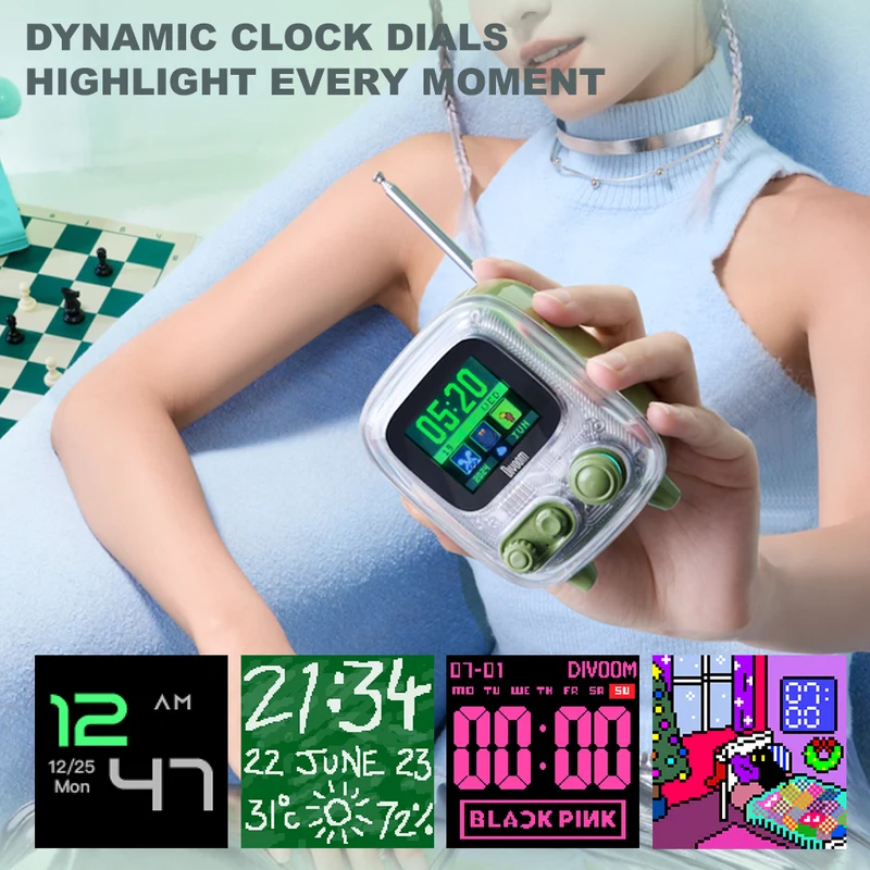 Divoom Tiivoo-2 Retro Pixel Bluetooth Speaker with Photo Album Display