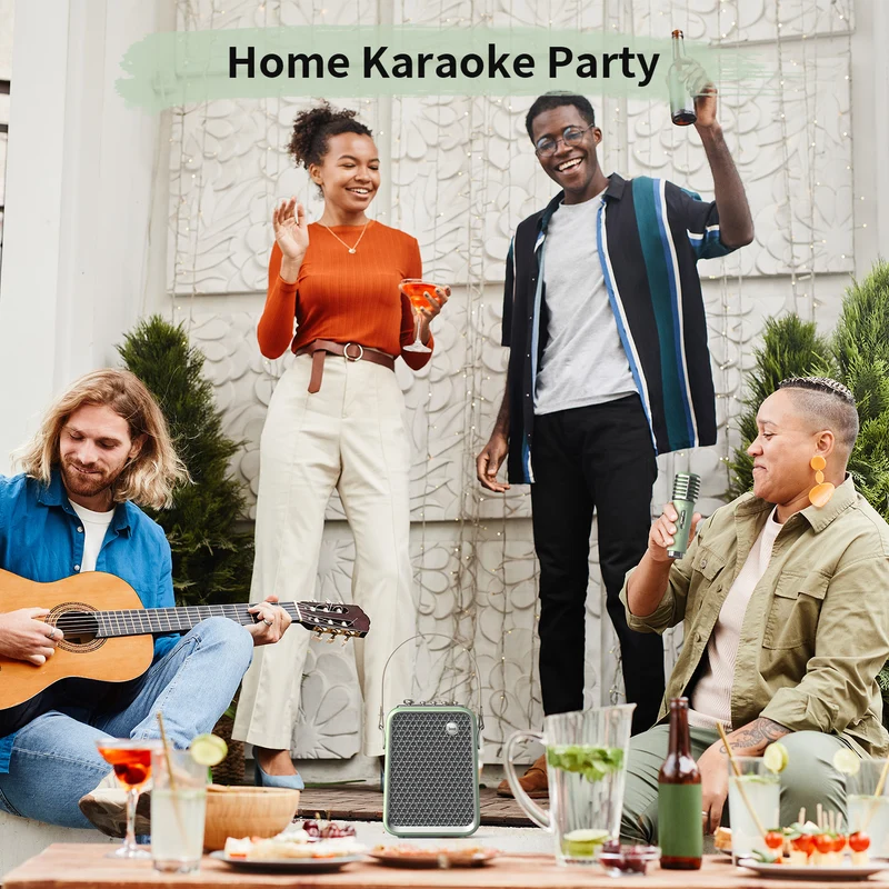 Divoom Songbird-HQ Portable Karaoke Bluetooth Speaker with Dual Wireless Microphones
