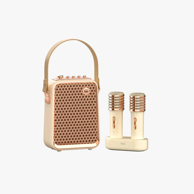Divoom Songbird-HQ Portable Karaoke Bluetooth Speaker with Dual Wireless Microphones
