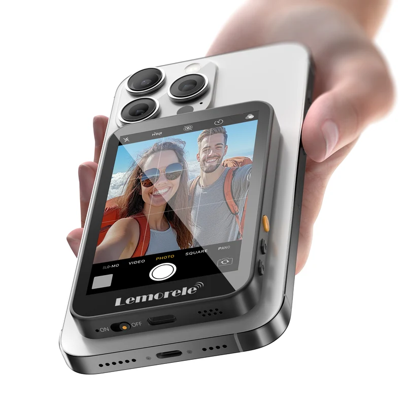 Lemorele R600 Magnetic Selfie Display with Bluetooth Zoom & HD Screen