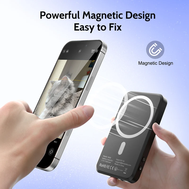 Lemorele R600 Magnetic Selfie Display with Bluetooth Zoom & HD Screen