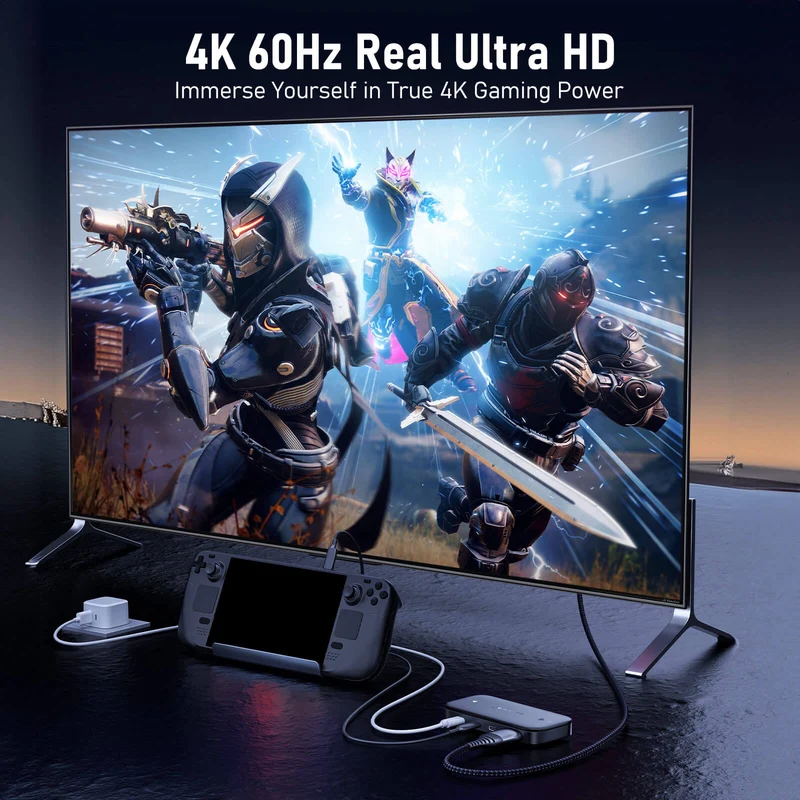 Lemorele H200 USB-C KVM Switch – 4K UHD, One-Click Switching, Multi-Device Docking, 100W PD Charging