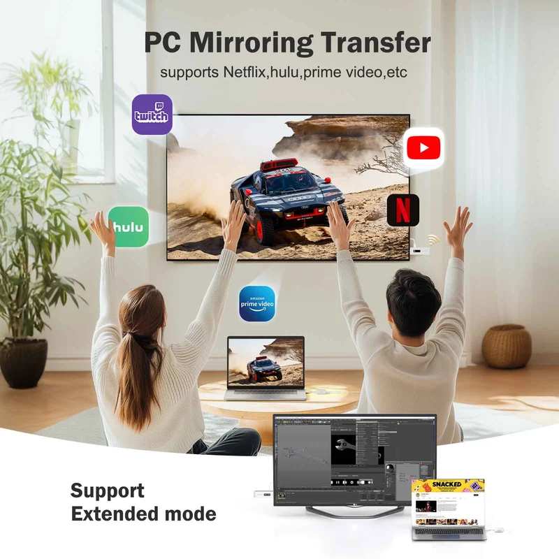 Lemorele 1080P Wireless HDMI/USB-C Kit