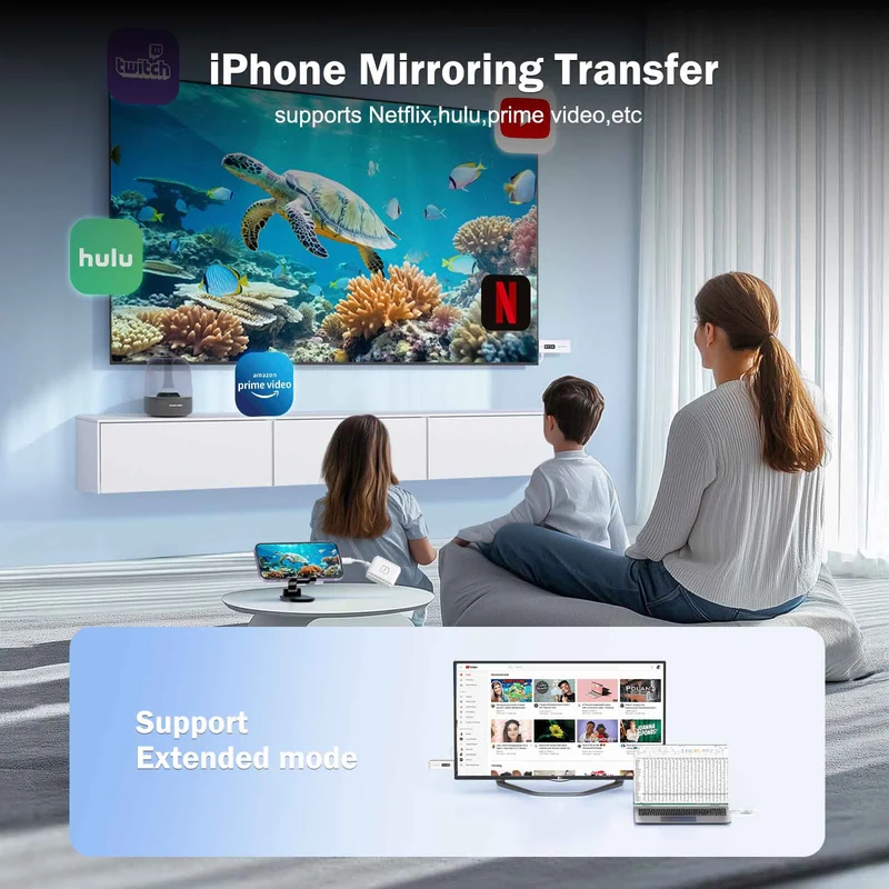 Lemorele 1080P Wireless HDMI/USB-C Kit