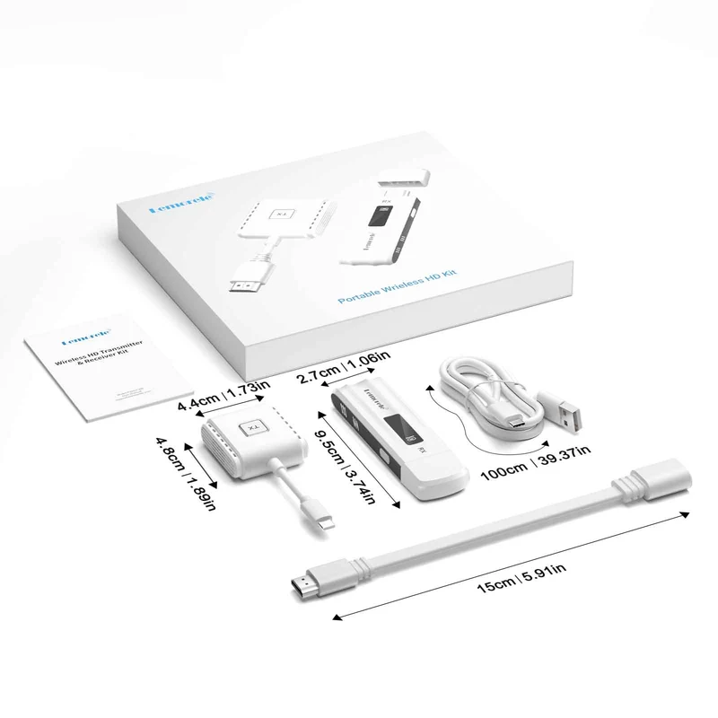 Lemorele 1080P Wireless HDMI/USB-C Kit