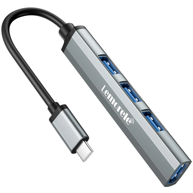 Lemorele TC57 USB-C 4-in-1 Hub with USB 3.0 and 3×USB 2.0 Ports