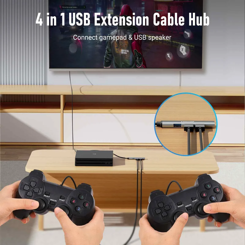Lemorele TC57 USB-C 4-in-1 Hub with USB 3.0 and 3×USB 2.0 Ports