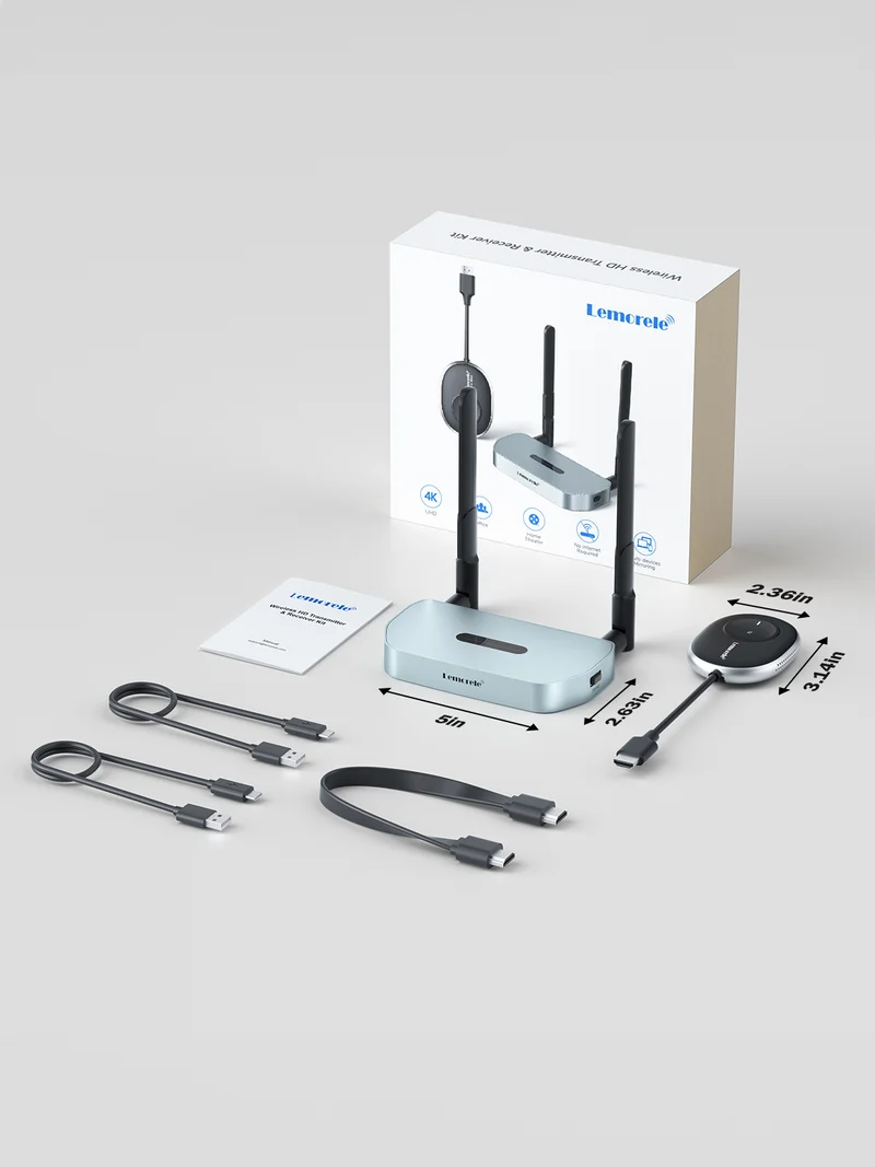 Lemorele Wireless HDMI Kit – USB-A/C/HDMI For MacOS