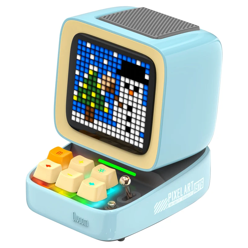 Divoom Ditoo-Pro Retro Pixel Art Bluetooth Speaker with DIY LED Display
