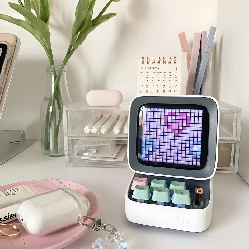 Divoom Ditoo-Pro Retro Pixel Art Bluetooth Speaker with DIY LED Display