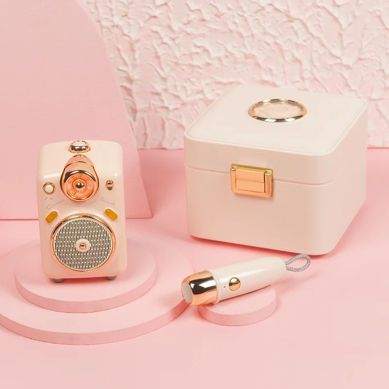 Divoom Fairy-OK Retro Mini Karaoke Speaker with Wireless Microphone