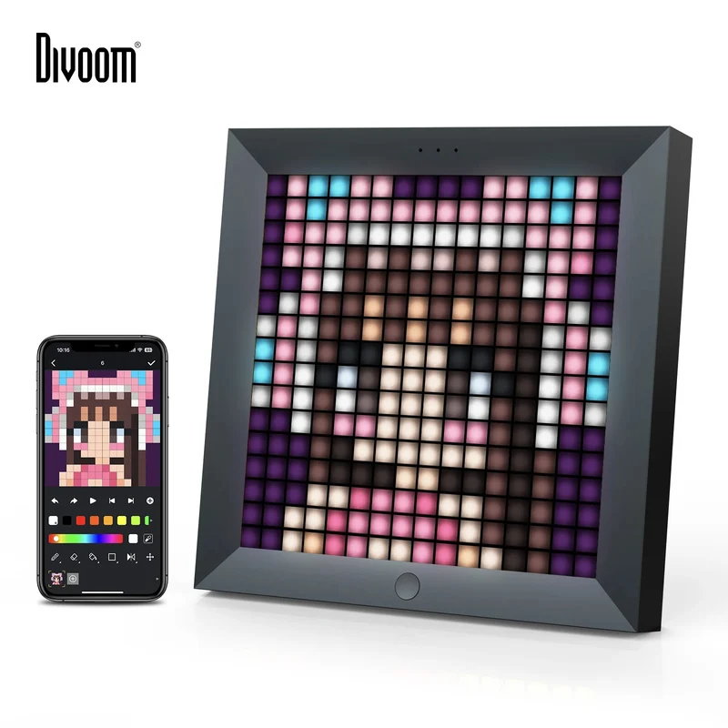Divoom Pixoo 16x16 Pixel Art LED Display for Gaming Room Decor