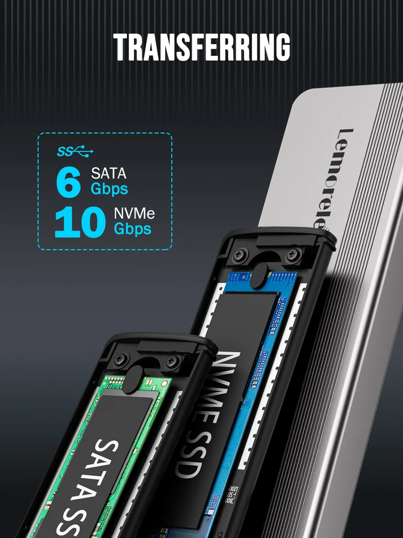 Lemorele Solid State Drive Box (SSD box) 【SD2L】