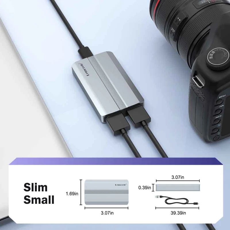 Lemorele AC06 4K30Hz HDMI Video Capture Card with Loop-Out