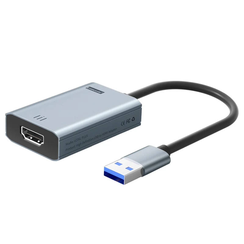 Lemorele LC06 Plus USB to HDMI Adapter 1080P Full HD Display
