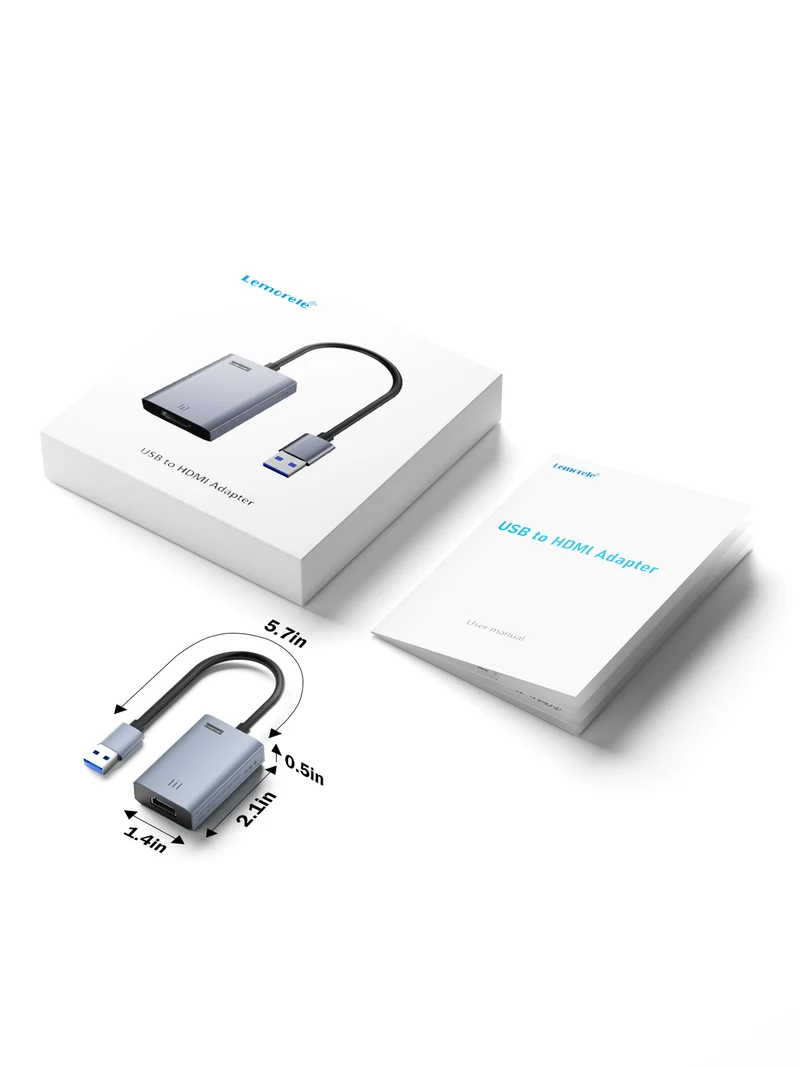 Lemorele LC06 Plus USB to HDMI Adapter 1080P Full HD Display