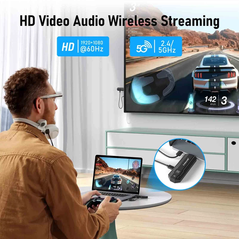 Lemorele Wireless HDMI Kit – 4K/1080P, Ultra-Low Lag