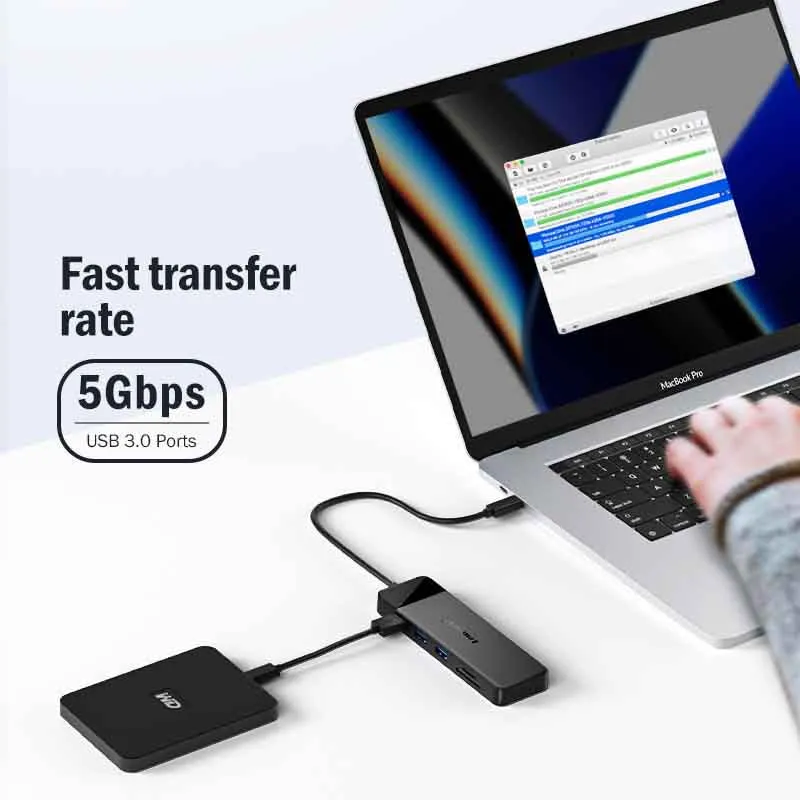 Lemorele TC94L USB-C Docking Station with Dual 4K HDMI & VGA Output