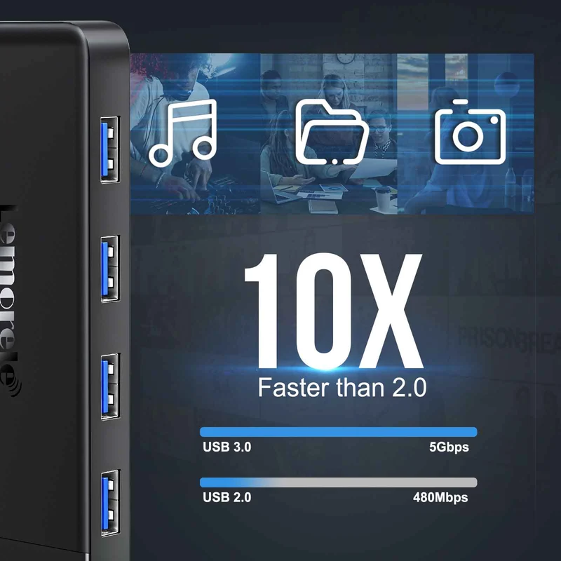 Lemorele TC92 USB-C 9-in-1 Docking Station | 4K HDMI, 100W PD, Multi-Port Hub