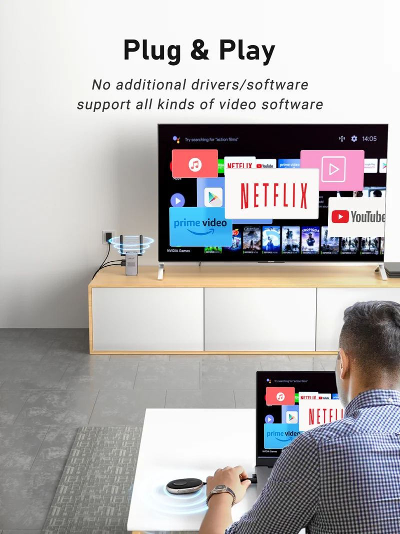 Lemorele Q5R18 Wireless HDMI | 8TX to 1RX | Dual Display