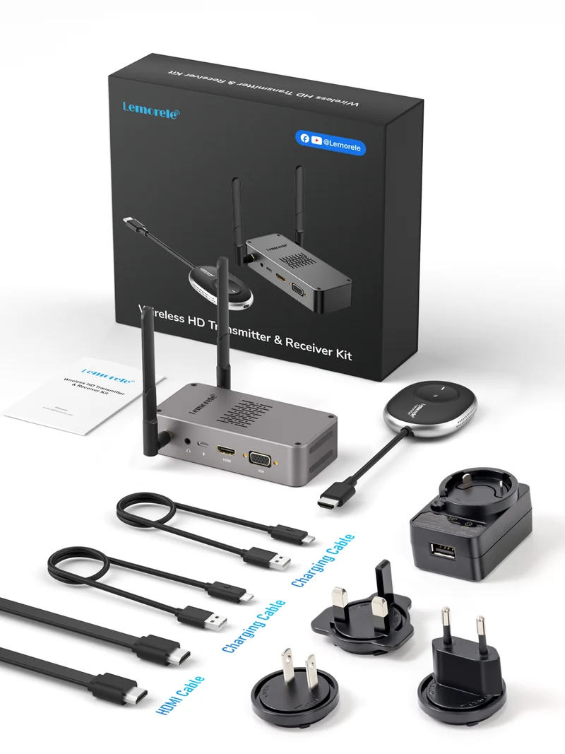 Lemorele Q5R18 Wireless HDMI | 8TX to 1RX | Dual Display