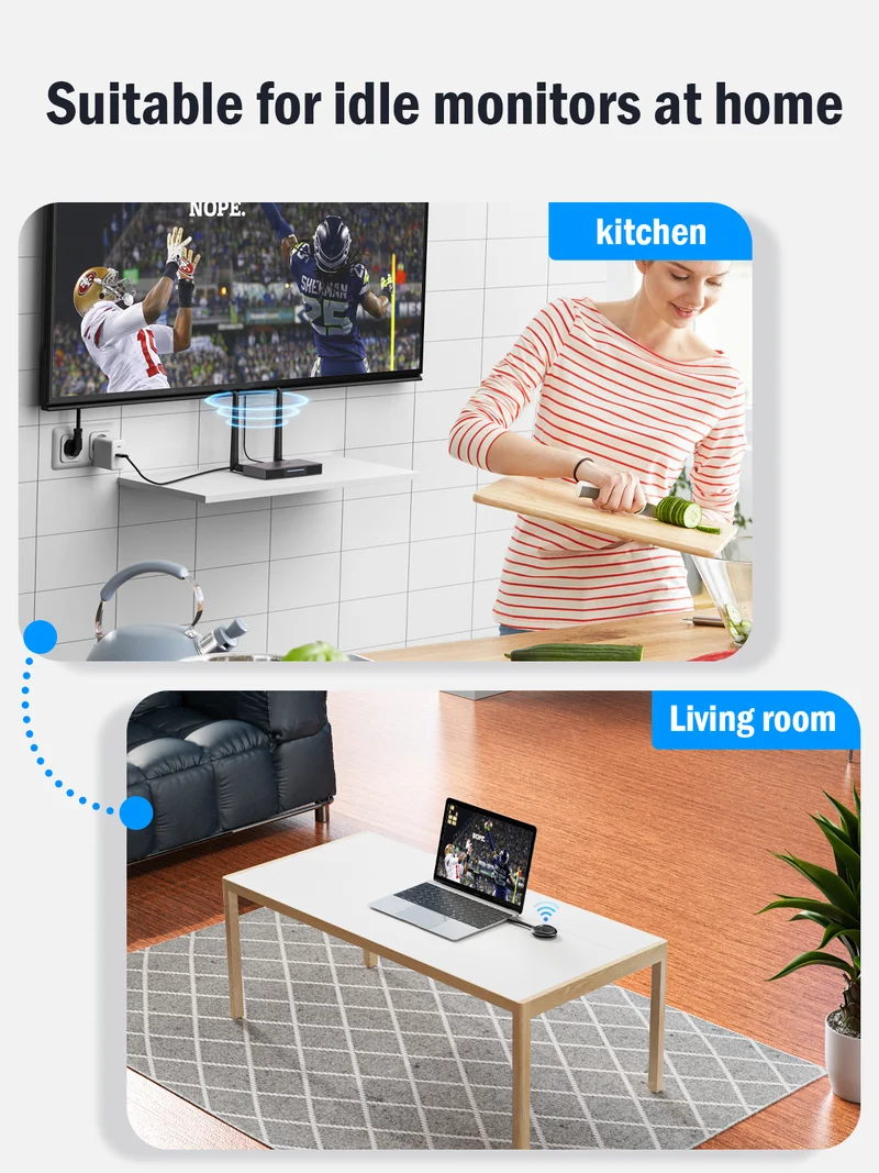 Lemorele G50R20 HDMI Wireless 4K/1080P | Supports 8TX to 1RX