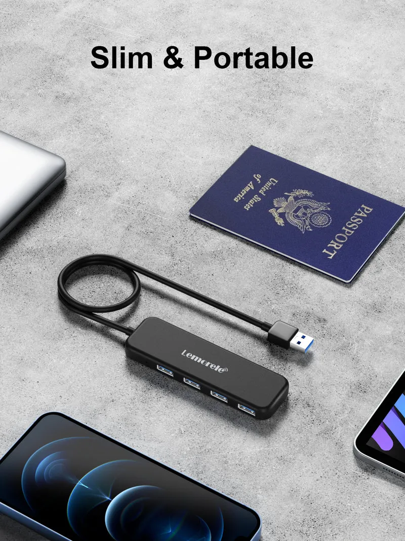 Lemorele TC55 USB-A 4-in-1 Hub with Micro USB Power Supply