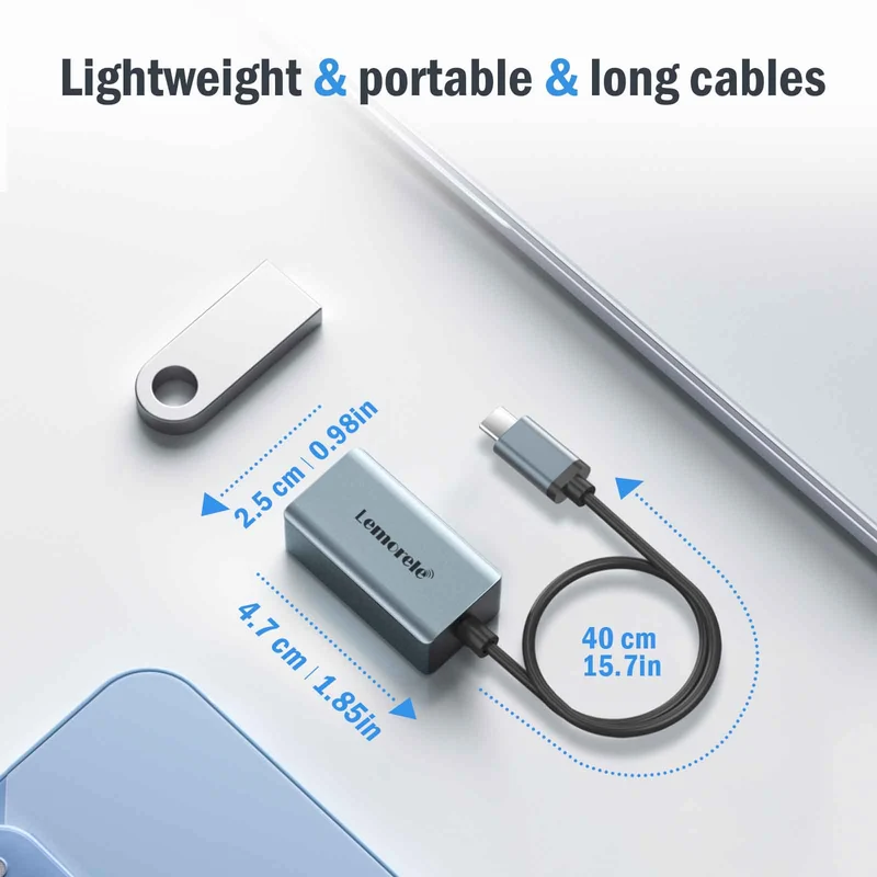 Lemorele TC48 USB-C to Gigabit Ethernet Adapter 1000Mbps