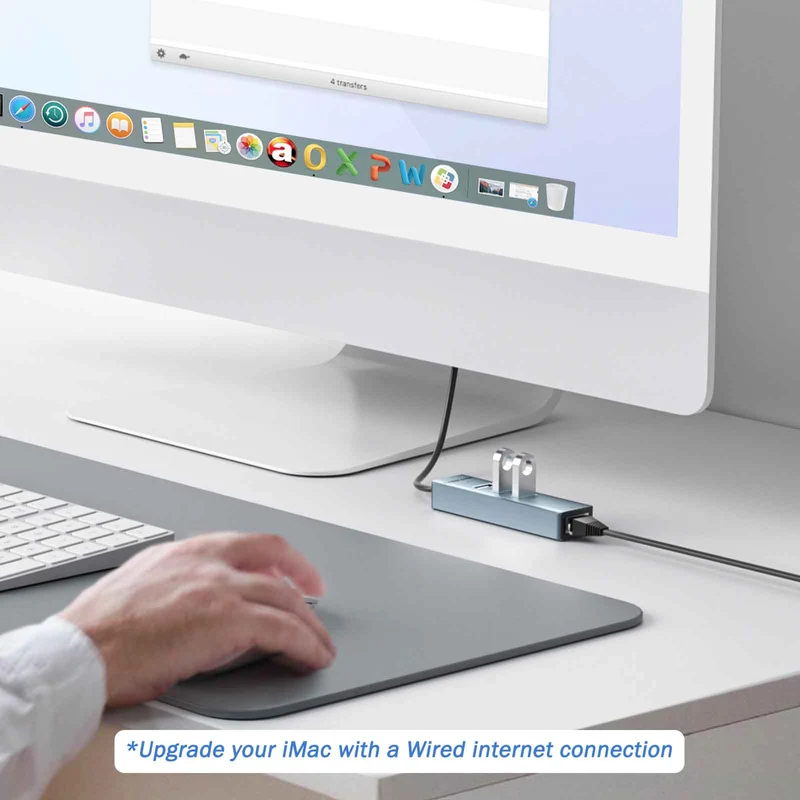 Lemorele TC43L USB-C 4-in-1 Hub with Ethernet and USB Ports