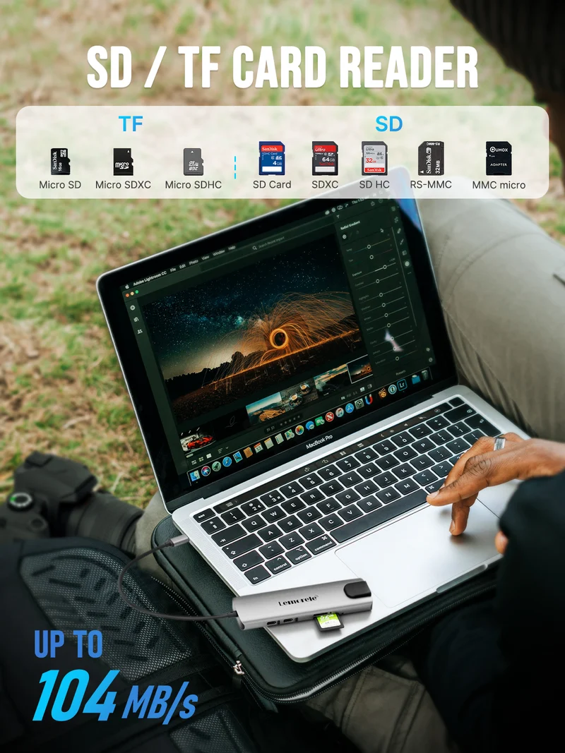 Lemorele USB C Hub 9 in 1【TC39-x】