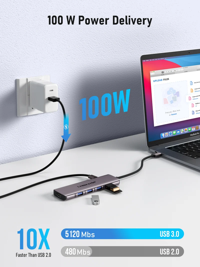 LEMORELE™ TC66 | USB C Hub 7 in 1